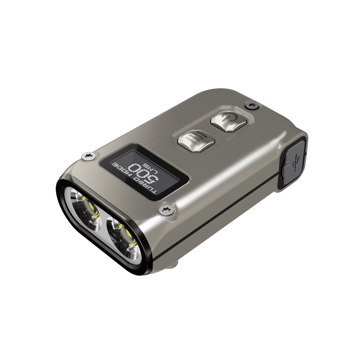 NITECORE TINI2 500lm Titanium / Stainless Steel EDC Keychain Flashlight Dual-Core USB-C Rechargeable Strong Light Mini L