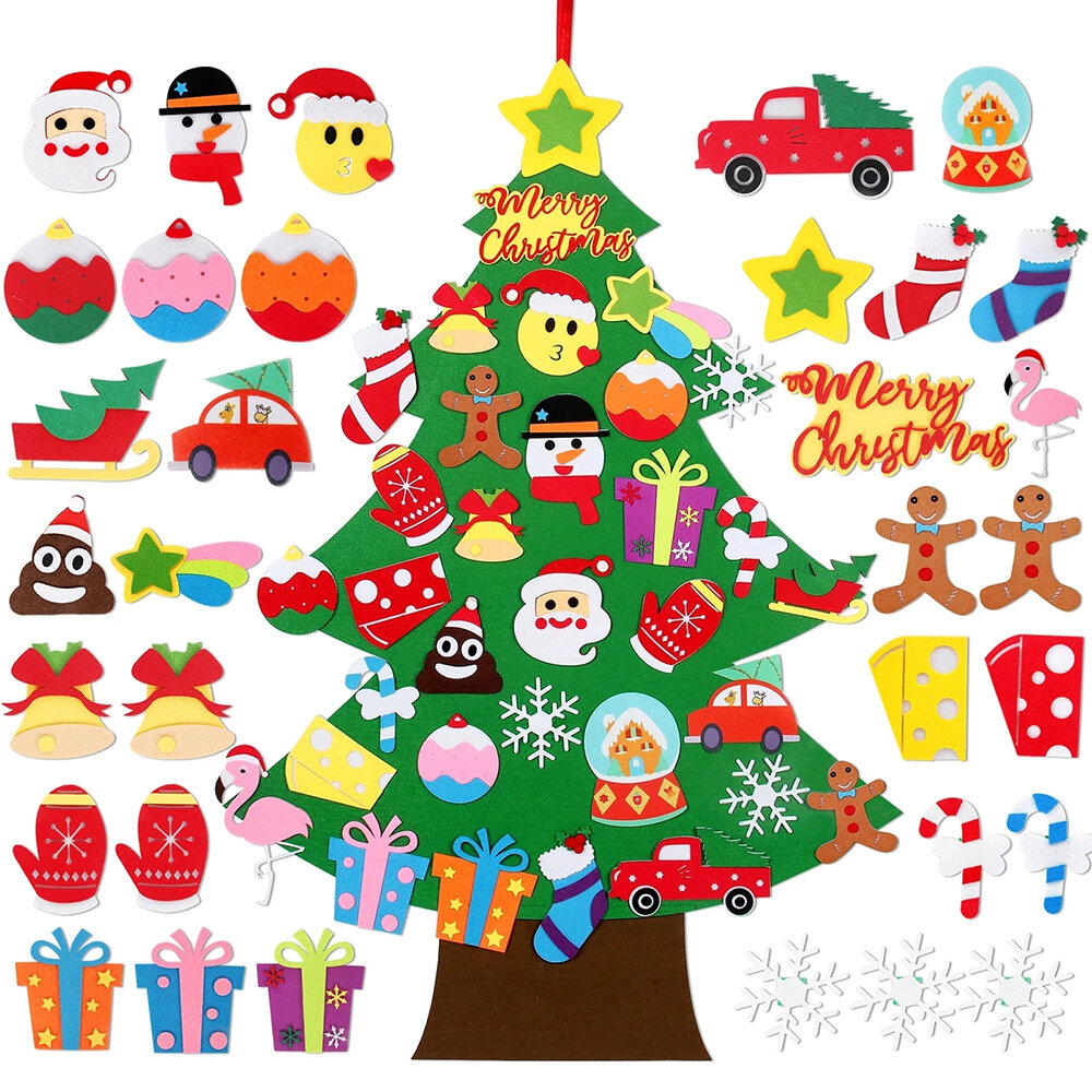 

DIY Felt Christmas Tree Christmas Handmade Puzzle Decorations Home Desk Ornament Creative Gifts for Kids