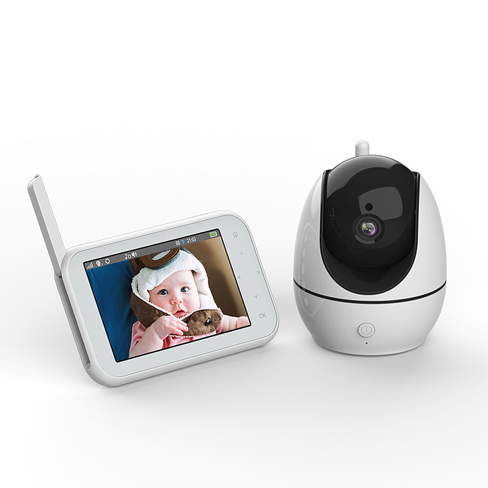 AMB200 4.5inch 720P Baby Monitor 2.4G Wireless PTZ IR Night Vision Two Way Audio Crying Reminder Temperature Detection 8