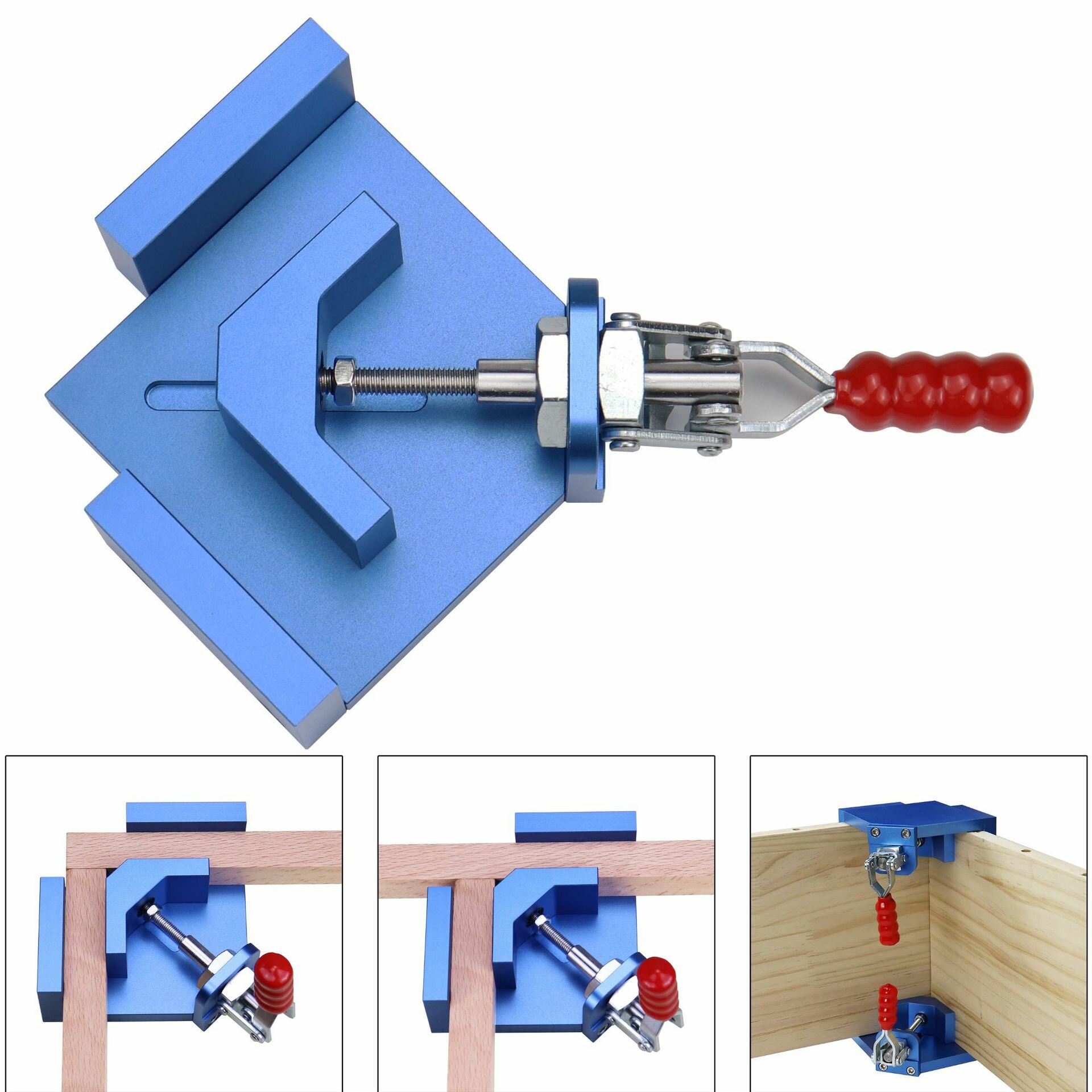 

90 Degree Fixture Right Angle Clamp Corner Positioning Squares Woodworking Wood Assembly Toggle Splicing