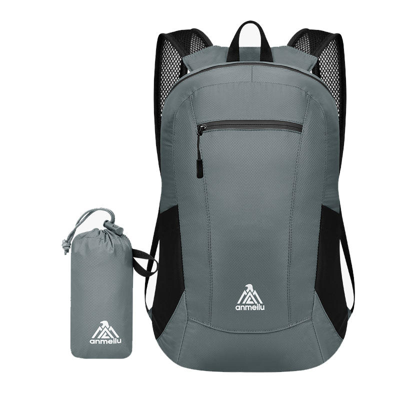 ANMEILU 15L Faltbarer Rucksack, ultraleicht, für Outdoor Camping, wasserdicht, zusammenklappbar, für Männer und Frauen