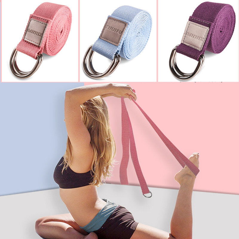 Yoga Stretch Strap D-Ring Inelastic Sport Fitness Arm Benen Taille Training Yoga Rope Oefeningstools