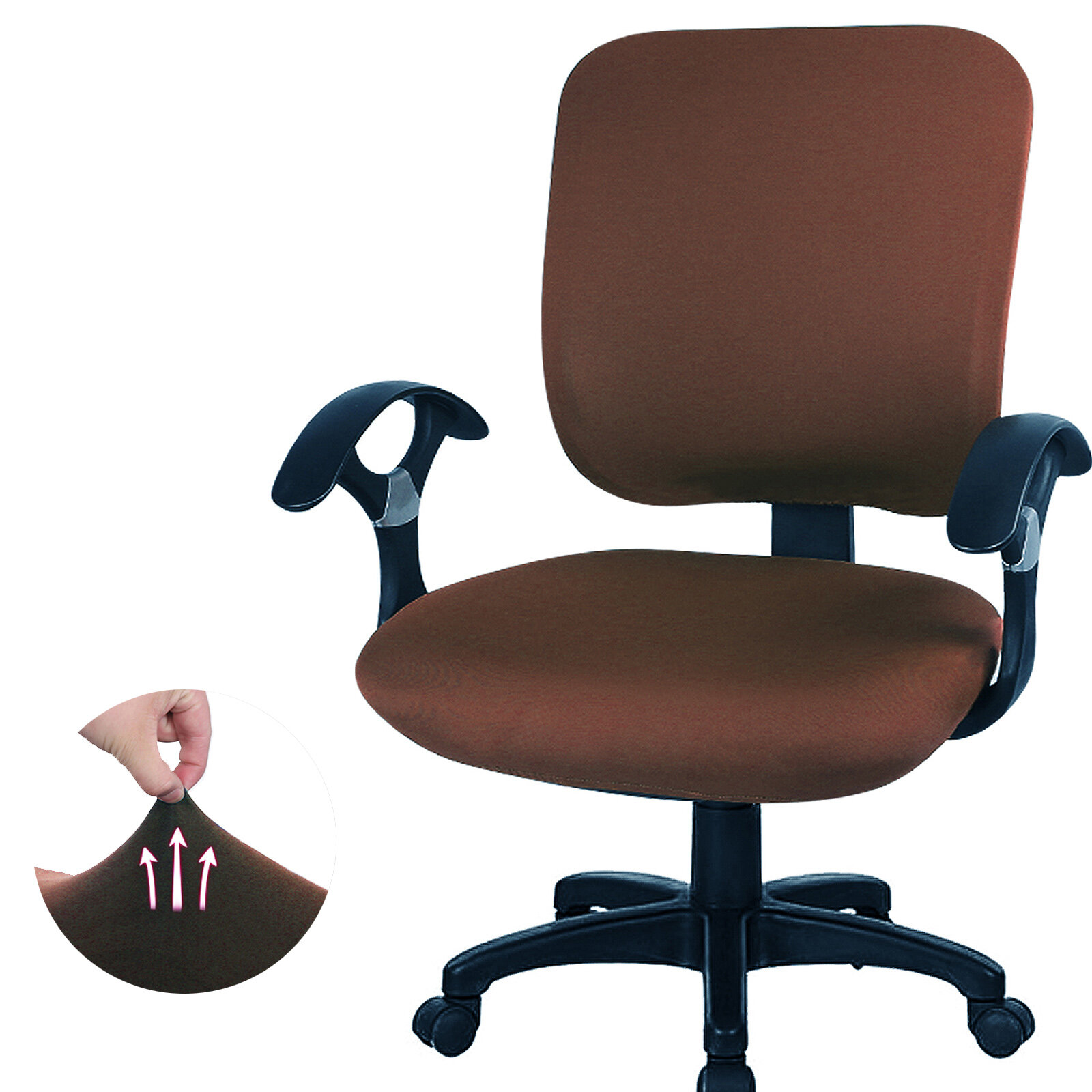 CAVEEN Office Chair Covers 2piece Stretchable Computer Office Chair Cover Universal Chair Seat Cover