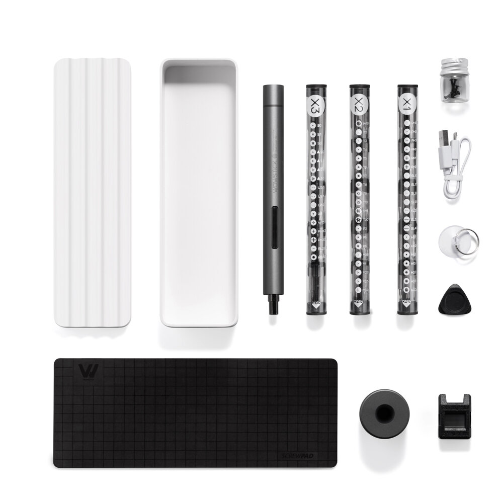 

Xiaomi Wowstick 1F+ 64 in 1 Electric Screwdriver High Precision USB Charging LED Light 56 Alloy Steel Batch Heads Ideal