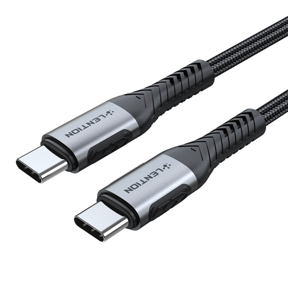 

LENTION Type-C to Type-C Cable PD 100W 20V/5A Fast Charging 480Mbps Data Transfer Braided Cord for Macbook Pro Phone USB