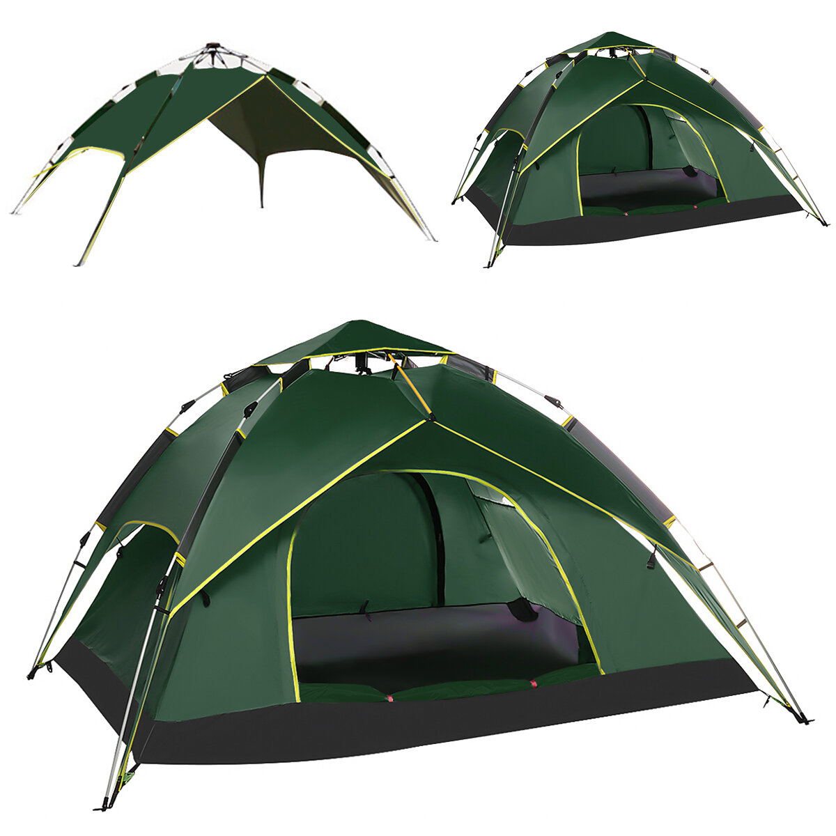 Automatikus családi sátor 4-5 fő részére, ultrakönnyű, napvédő ponyva, szabadtéri utazáshoz