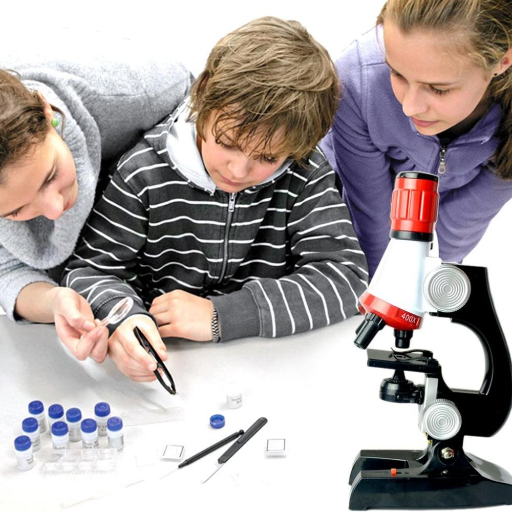 

Микроскоп 100X 400X 1200X Zoom Биологические Научные инструменты Образовательные Дети ScienceToy