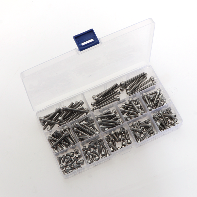 180 PCS Stainless Steel M4 Screw Set Hexagon Socket Bolt for RC Models DIY Accessories