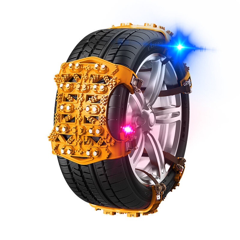 [Upgraded version]BIKIGHT 6 Pcs Thicker TPU Car Snow Chains Universal Car Tyre Safety Chains Anti Sl