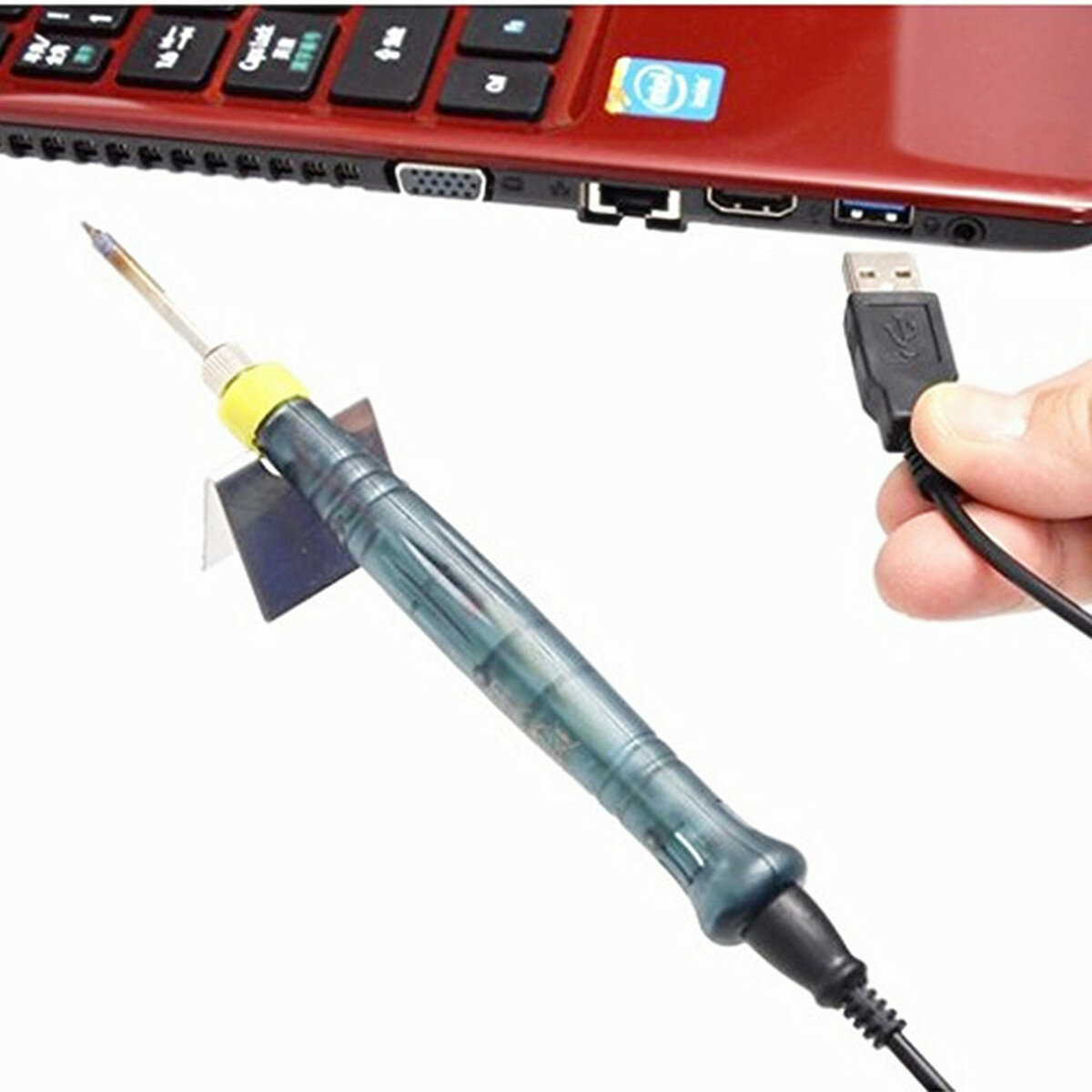 DANIU draagbare USB-aangedreven mini 5V 8W elektrische soldeerbout met LED-indicator