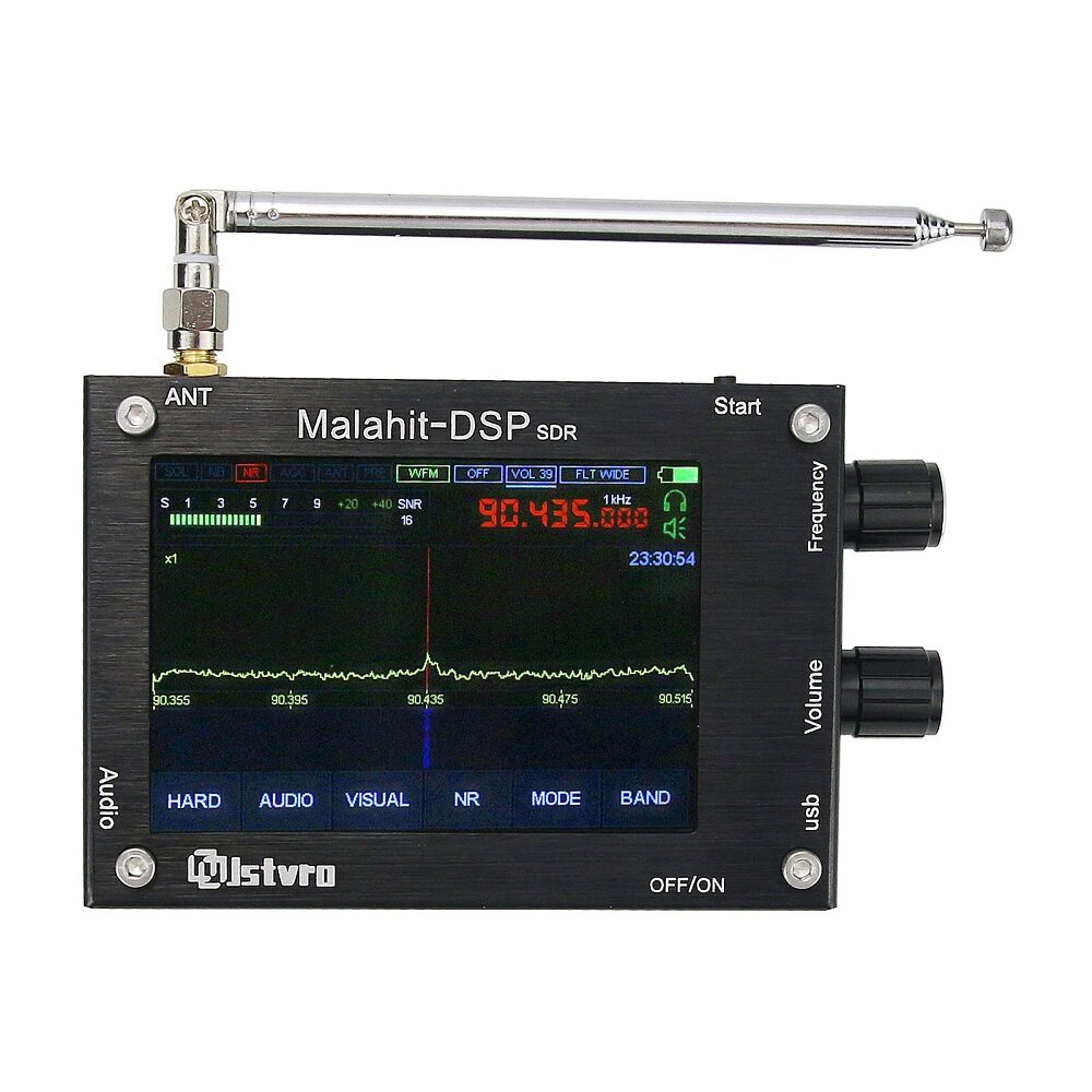 50KHz-2GHz 3,5-inch LED-ontvanger Malahit SDR DSP-software Radio Geregistreerde editie Radio Bulit-i