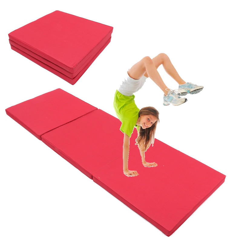 71x24x2inch Folding Panel Gymnastics Mat Gym Exercise Yoga Tri Pad