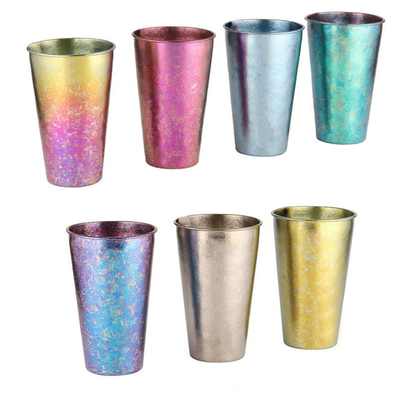 IPRee® 480 мл Многоцветная легкая титановая чашка для воды Чай Mug Home На открытом воздухе Кемпинг Туристические походные чашки