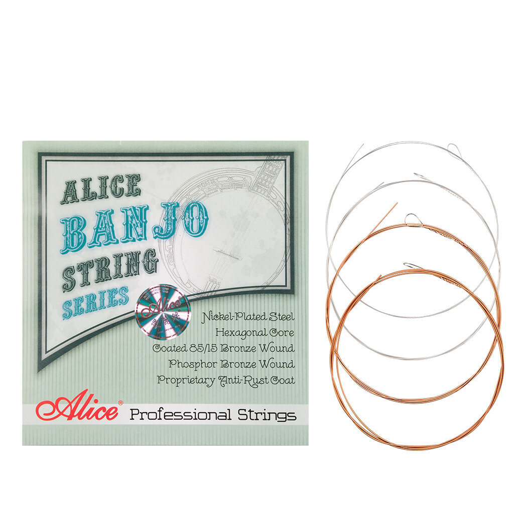 Alices 1 Set Banjo Snaren AJ07 Banjo Snaren 009 tot 030 inch Geplateerd Staal Gecoat Nikkel Legering