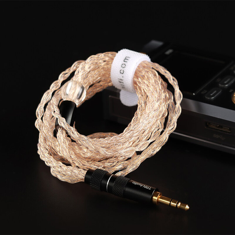 TRN T2 Pro Earphone Cable 8 Strand Silver Plated Upgrade Cable 2.5/3.5/4.4mm Headset Wire Earphones 