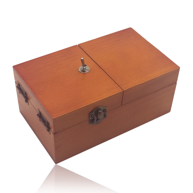Bruine klassieke houten nutteloze doos interactieve eeuwigdurende machine speelgoed voor kinderen en volwassenen