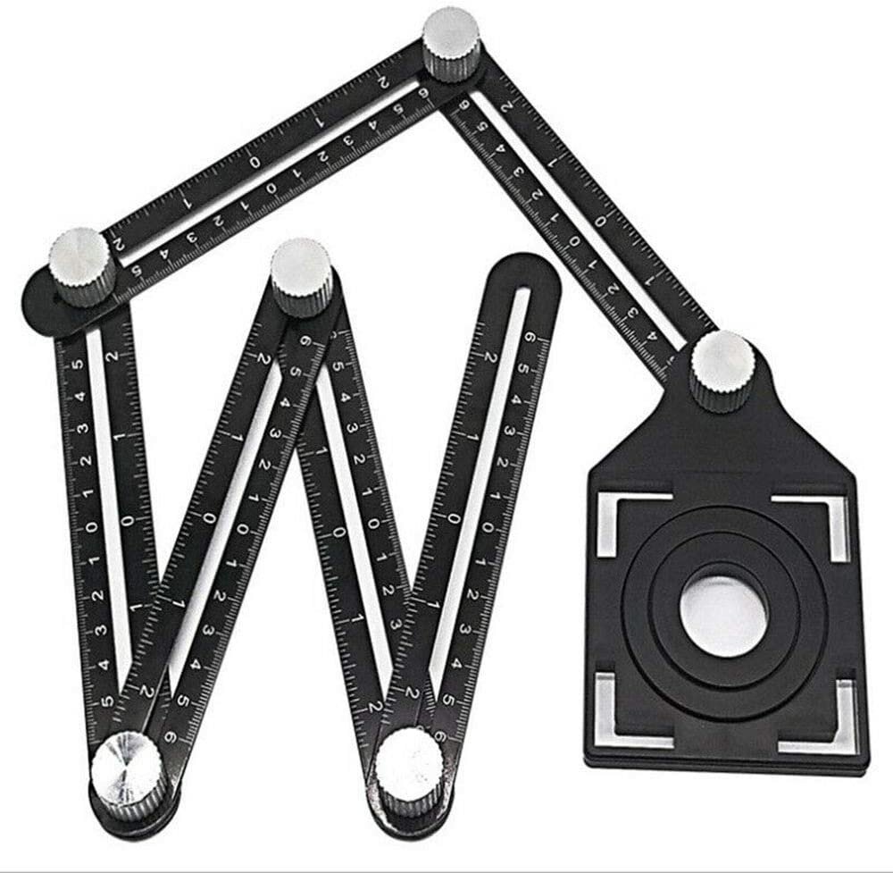 

Multi Angle Measuring Ruler 6-Sided Angle Finder Aluminum Alloy Angle Measurement Tool Universal Tile Opening Locator Pr