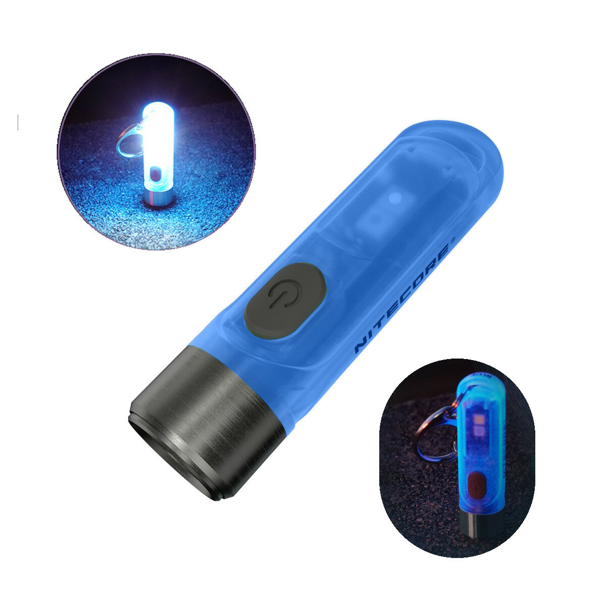 

NITECORE TIKI GITD BLUE 300lm EDC LED Keychain Flashlight High CRI Glow-in-the-dark Mini Light Self-luminous Camping Lig