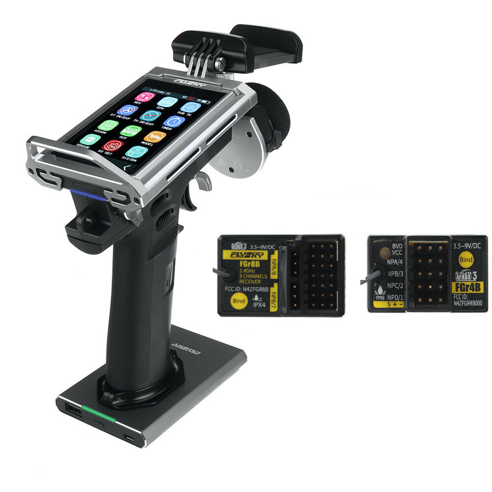 FlySky Noble NB4 Pro 2.4GHz 18CH AFHDS 3 US Version Radio Transmitter 3.5 Inch Colors Touch Screen Metal Bracket Handle