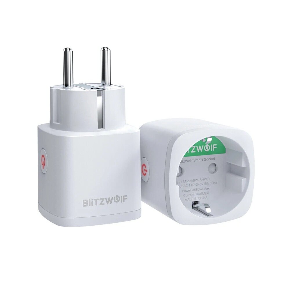 

BlitzWolf® BW-SHP13 ZΙgBee 3.0 Smart WIFI Socket 16A 110-260V EU Plug Electricity Metering APP Remote Controller Timer W