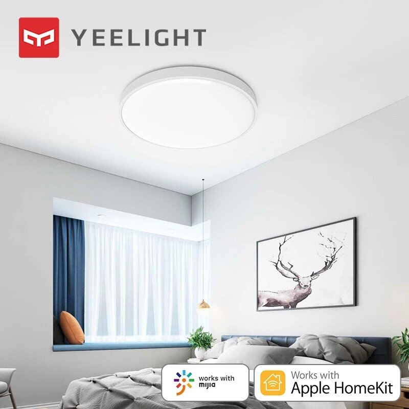 Yeelight XianYu C2001C550 50W AC220V Smart Ceiling Light Pure White Edition Bluetooth Remote APP Voice Control Intelligent Lamp Works With Mijia Homekit (Xiaomi Ecological Chain Brand)