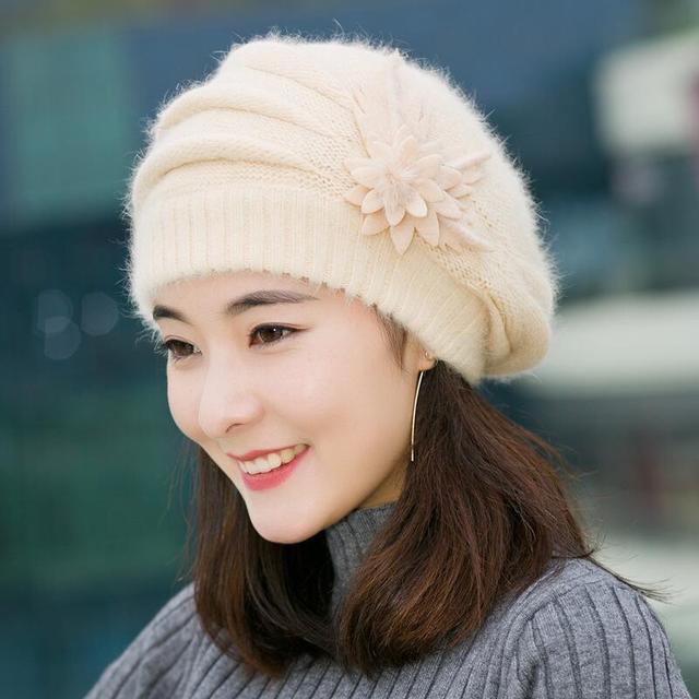 Warm Mother Hat Ladies Thick Knitted Sweater Hat