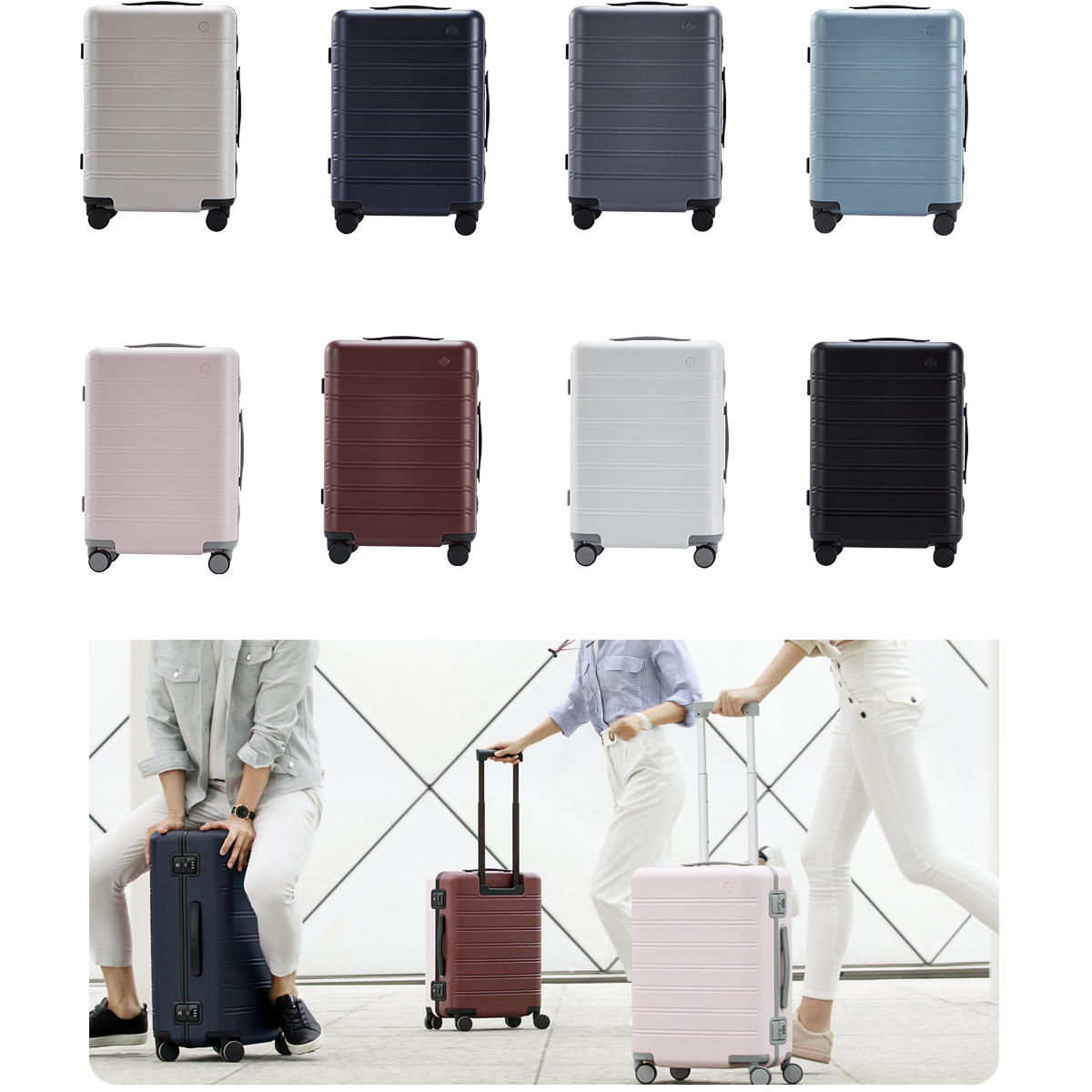  Suitcase 90FUN 24inch Suitcase 66L Aluminum Alloy TSA Lock Universal Wheel Carry On Luggage Case from 