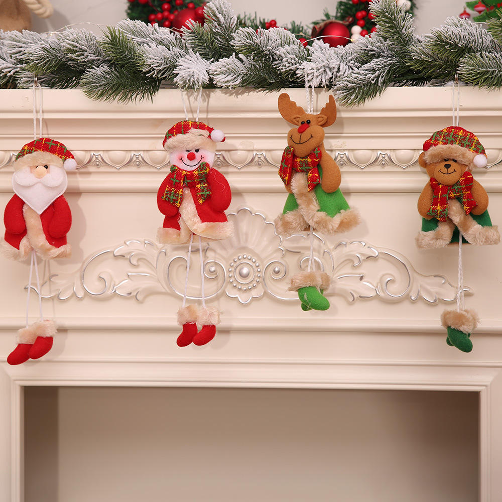 Christmas Decorations Christmas Tree Elk Doll Santa Snowman Ornaments New Year Decoration