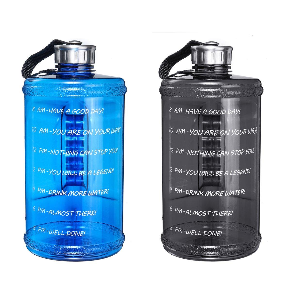 Botella de agua deportiva de 2.2L para uso en interiores y exteriores para fitness, escalada, ciclismo y carrera.