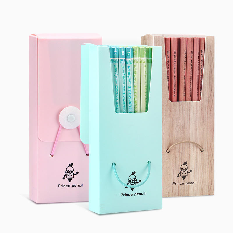 

Mprince M343 36 Pcs Colorful Wooden HB Pencils with Pencil Case Hexagonal Pencil Stationery for School Office Drawing Sk