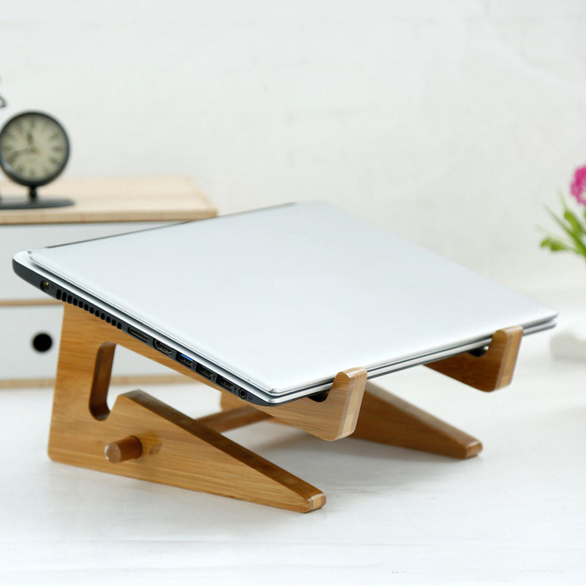 Bamboo Laptop Stand Holder Tabletstandaard Telefoonhouder voor laptop Tablet Smart Phone iPhone iPad