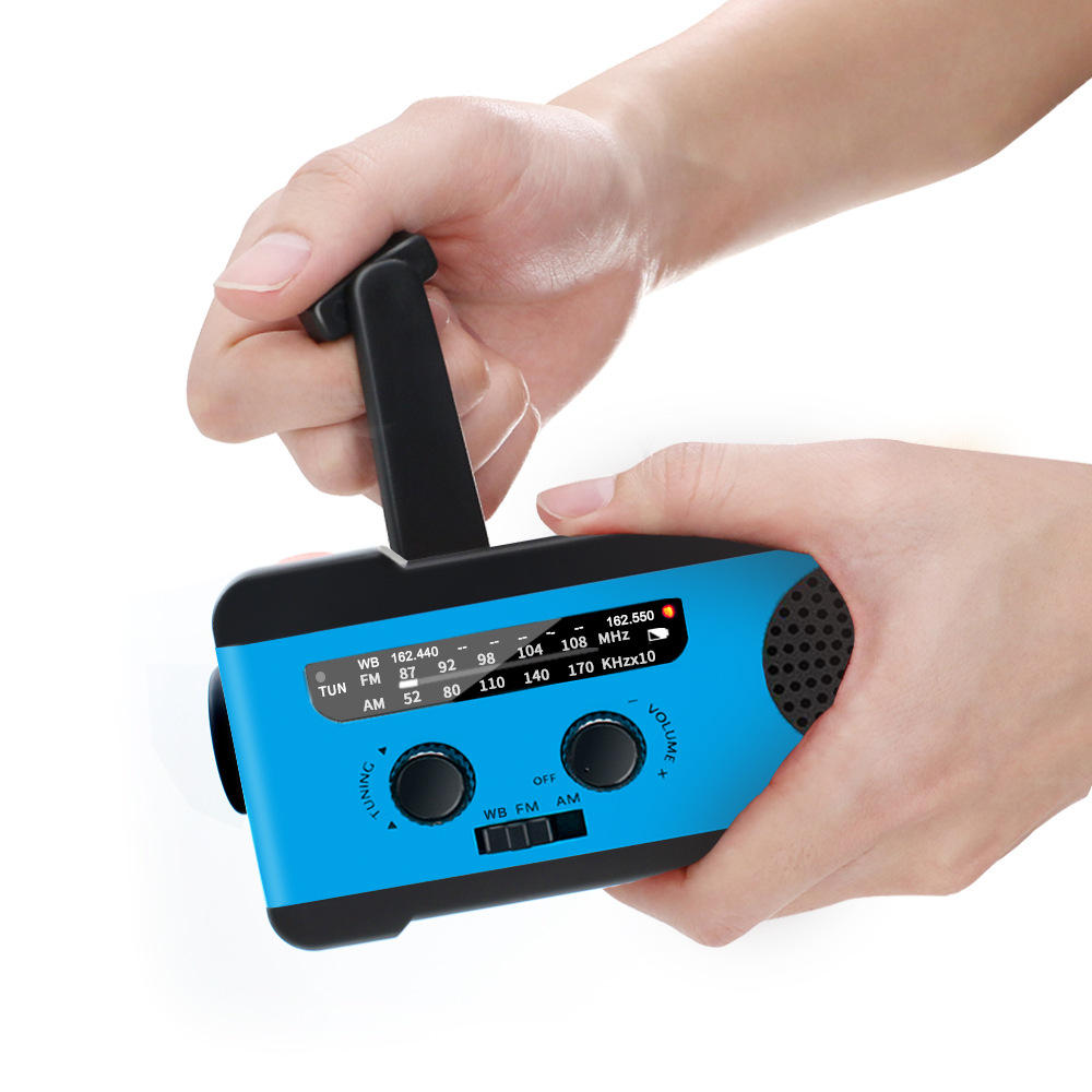 Ipree® Gerador de manivela manual Rádio SOS Lighting Energia solar Wind-up Radio Carregador de telefone de emergência USB