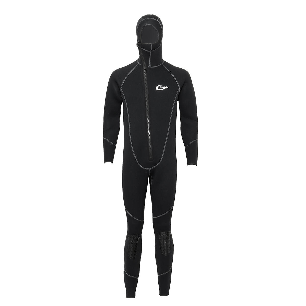 Yon Sub 5MM Neoprene Front Zipper Diving Snorkeling Swimming Suit Set Long Sleeves Men Wetsuit Surfing Suit With Hooded