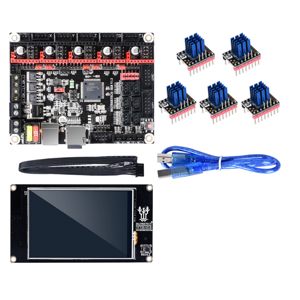 

BIGTREETECH SKR V1.3 Controller Board + TFT3.5 Touch Screen + TMC2208 Stepper Motor Driver Mainboard Kit for 3D Printer