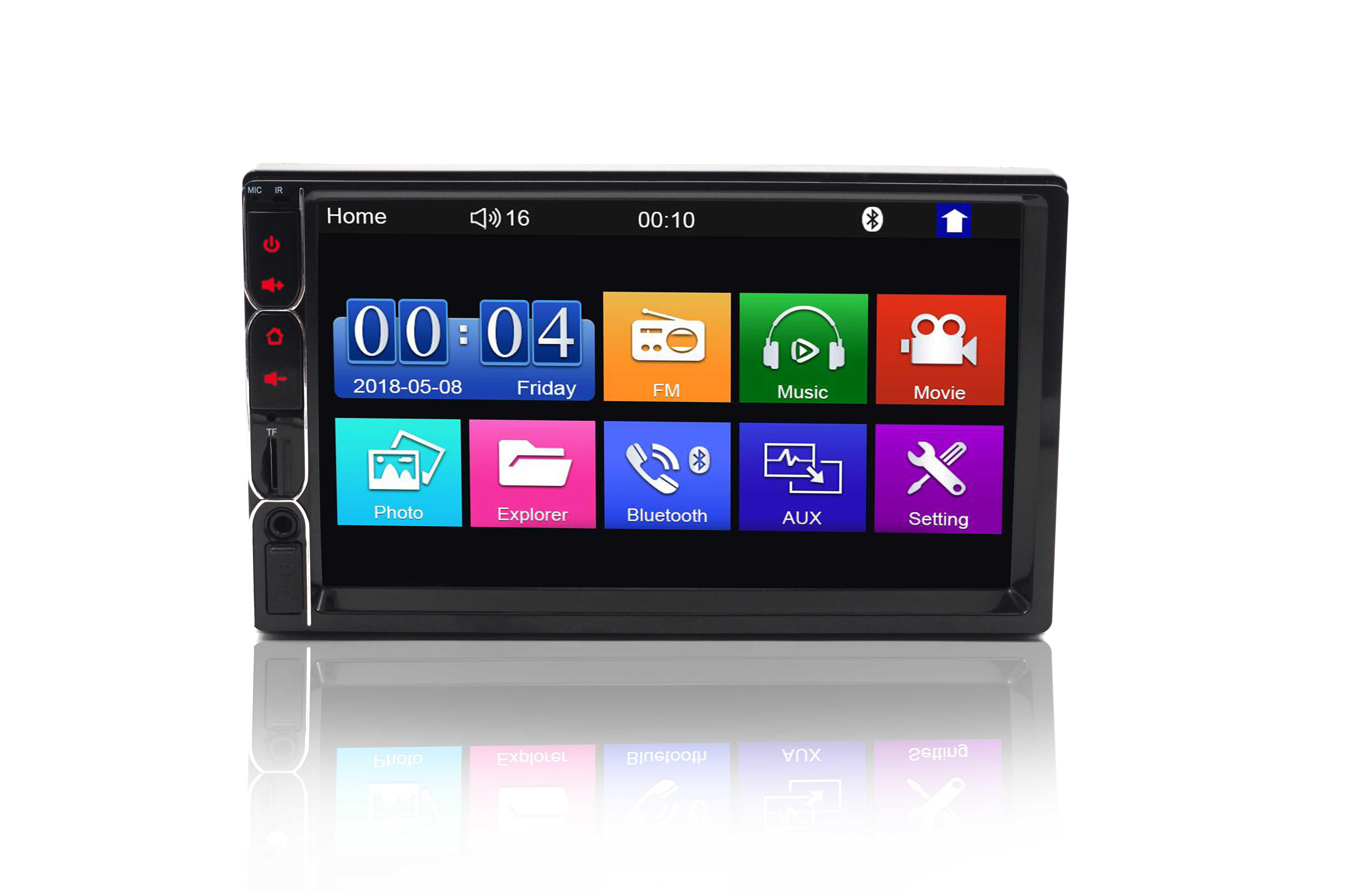 

7 Inch 2 Din TY7031 Car Stereo MP5 Audio Plyer Hands-free bluetooth FM Suppoort Rearview Camera Input