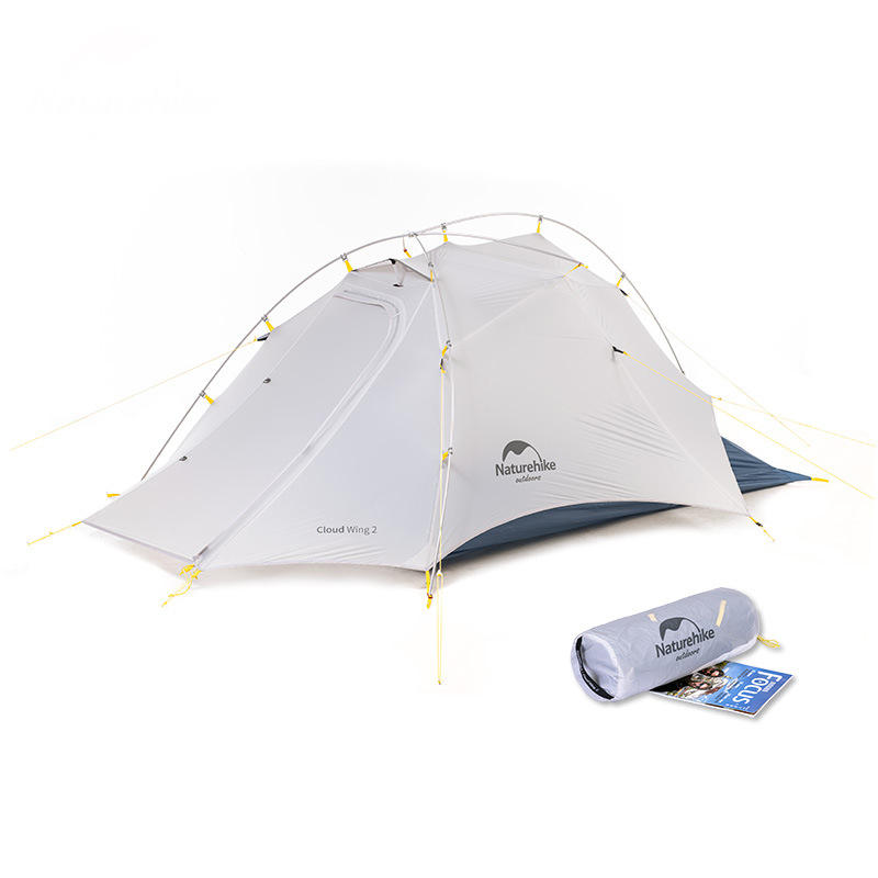 Naturehike 15Dナイロン超軽量2人用キャンプテント、屋外ポータブル防水ハイキング旅行テント