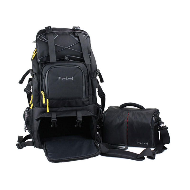

Flying Leaf FL-303D Shockproof Water-resistant Camera Bag Backpack for Canon for Nikon DLSR Camera Tripod Lens Flash