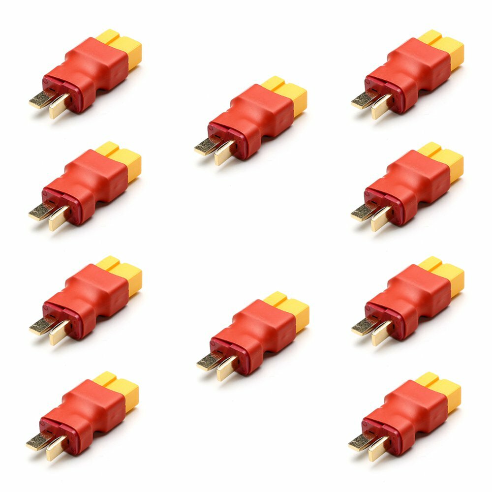 10 STKS Amass XT60 female naar T Plug male adapterconnector voor RC-modellen