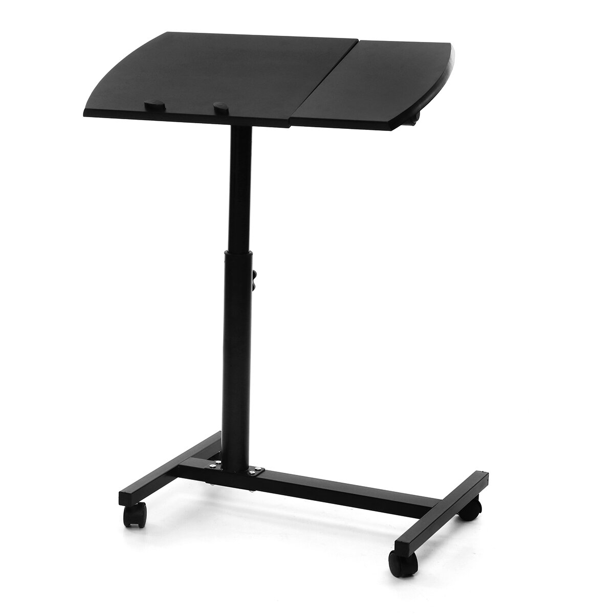 Adjustable Height Laptop Stand Rolling Cart Desk Computertable