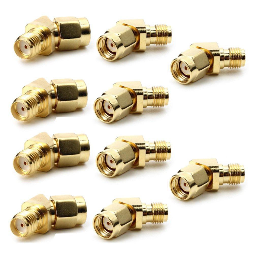 

10PCS 45/135 Degree RP-SMA Male to SMA Female Antenna Adpater Connector For FPV Goggles VTX RX RC Drone