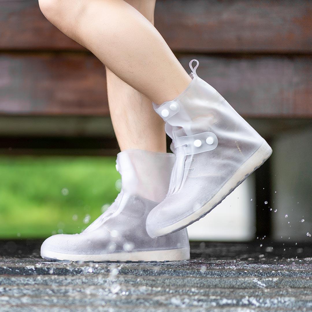 Zenph 1 Pair Portable Rain Shoe Covers Waterproof Reusable Transparent Boots Protector Men Women Outdoor Travel from