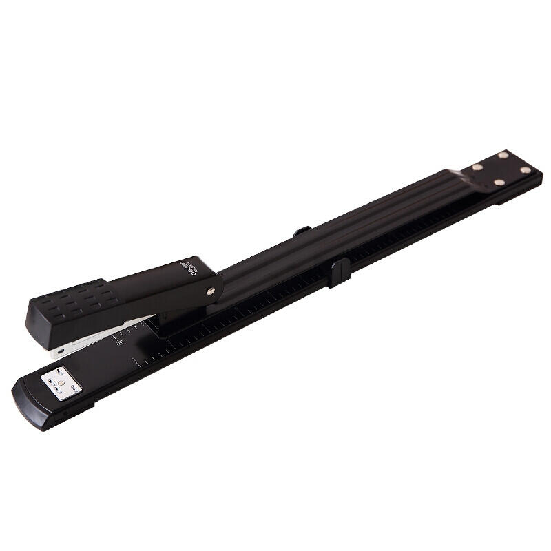 Deli 0334 Long Arm Heavy Stapler Metal Special Staple Lengthening Stapler Paper Stapling Office Stapler Bookbinding Tool