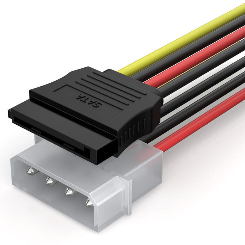 SAMZHE SATA-voedingskabel 4 PIN IDE SATA-splitter 0,2 m HDD SDD-kabel voor computerverbinding