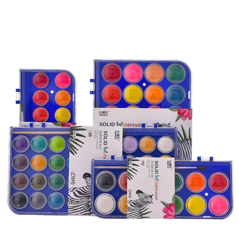 12/16/28/36 Colors Solid Watercolor Paint Set Hand Painted Watercolor Pigment Art Painting Tools Sup