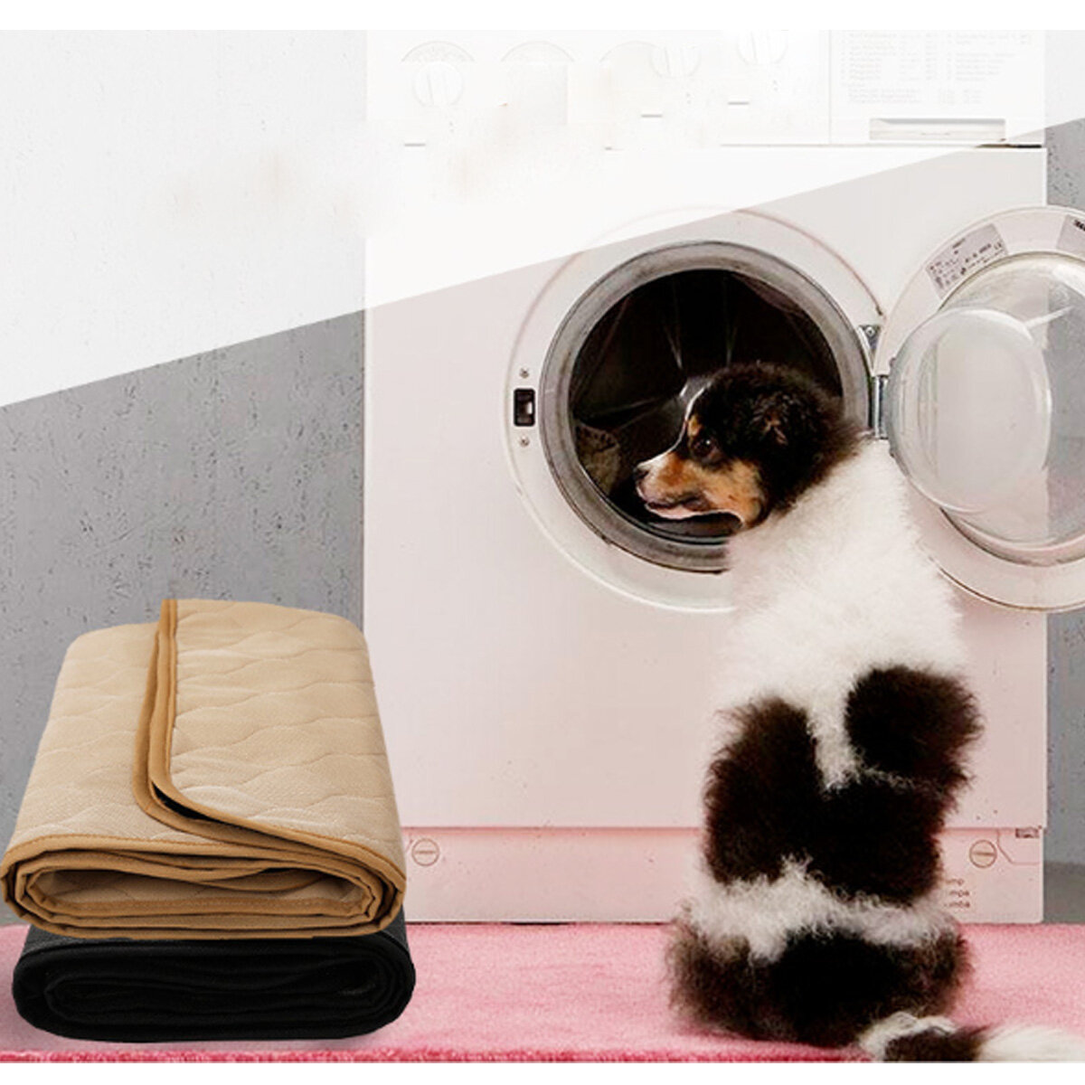 洗える子犬のおしっこパッド防水吸収剤再利用可能な洗えるペットマット犬ウサギ猫子犬トイレトレーニングマット