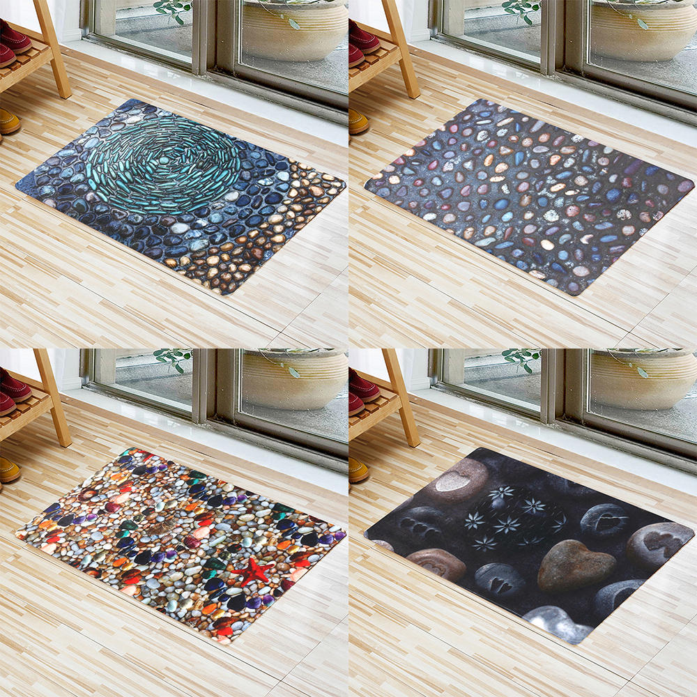 Cobblestone Stone Kitchen Doormats Non Slip Foyer Balcony Floor