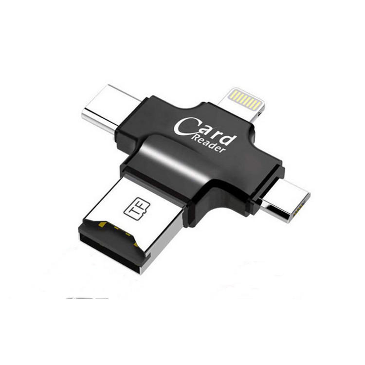 4-in-1 multifunctionele TF-kaartlezer Verlichting Android Type-c USB-interface voor Hubsan ZINO H117