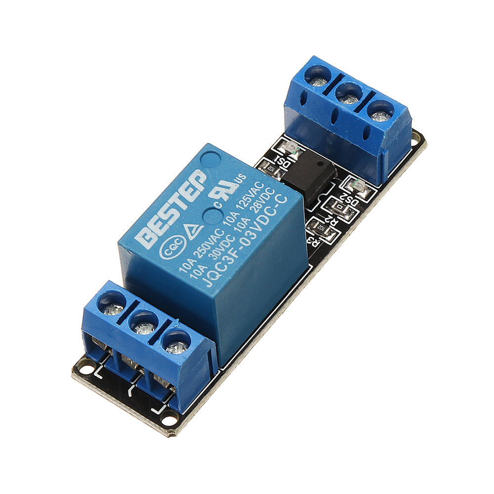 

5pcs BESTEP 1 Channel 3.3V Low Level Trigger Relay Module Optocoupler Isolation Terminal