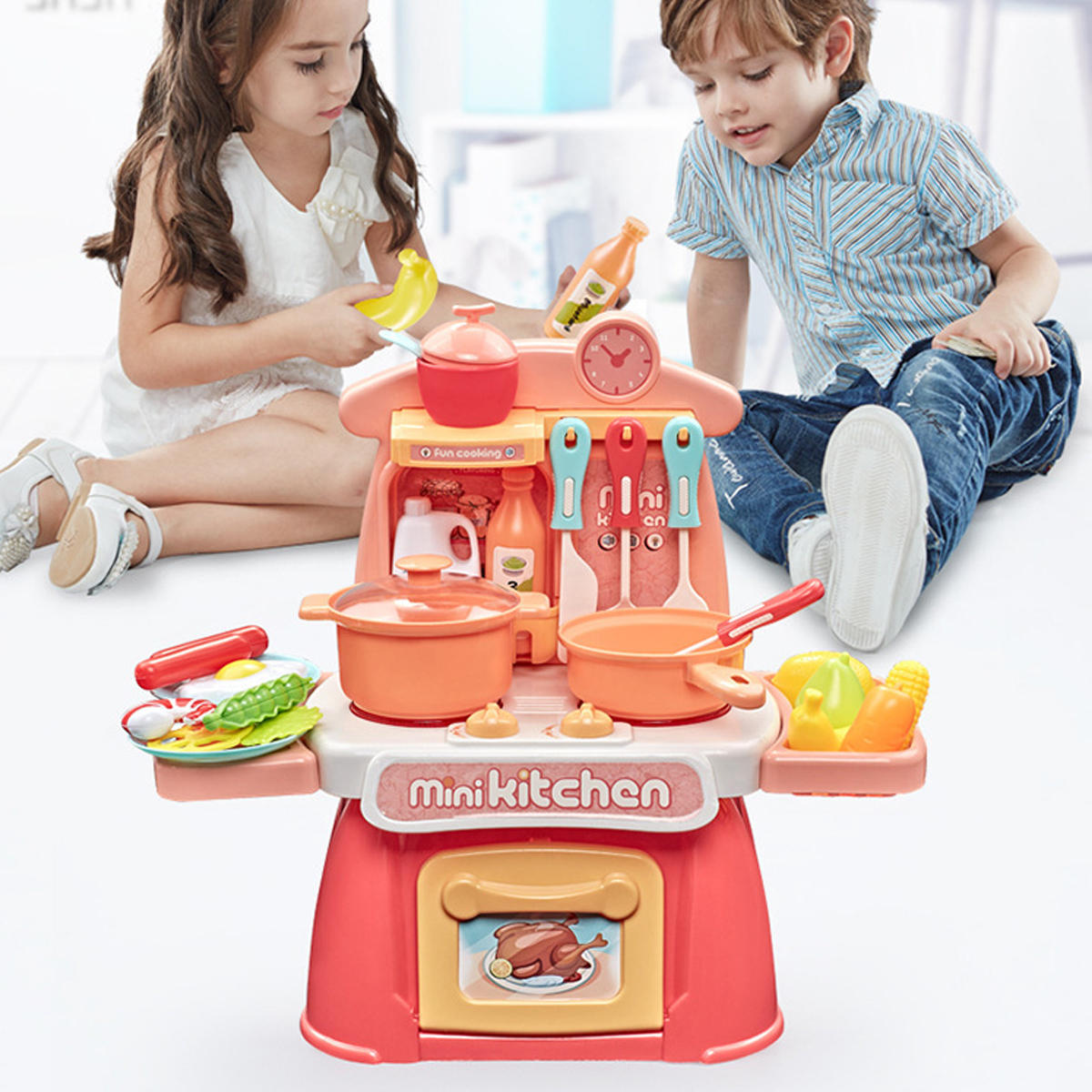26 IN 1 Keukenspeelset Multifunctionele Supermarkttafel Speelgoed voor Kinderen Geschenken