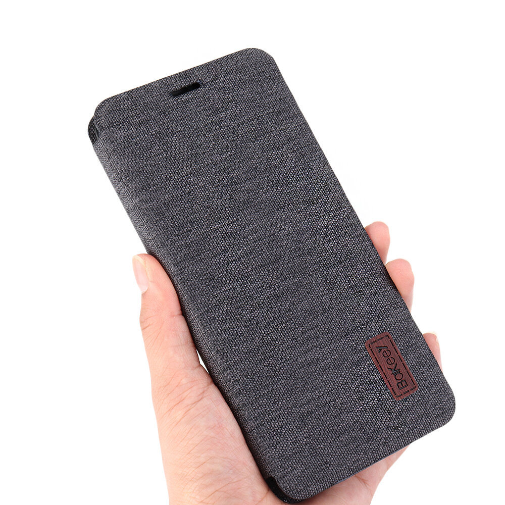 Bakeey Flip Shockproof Fabric Soft Silicone Edge Full Body Protective Case For OnePlus 7